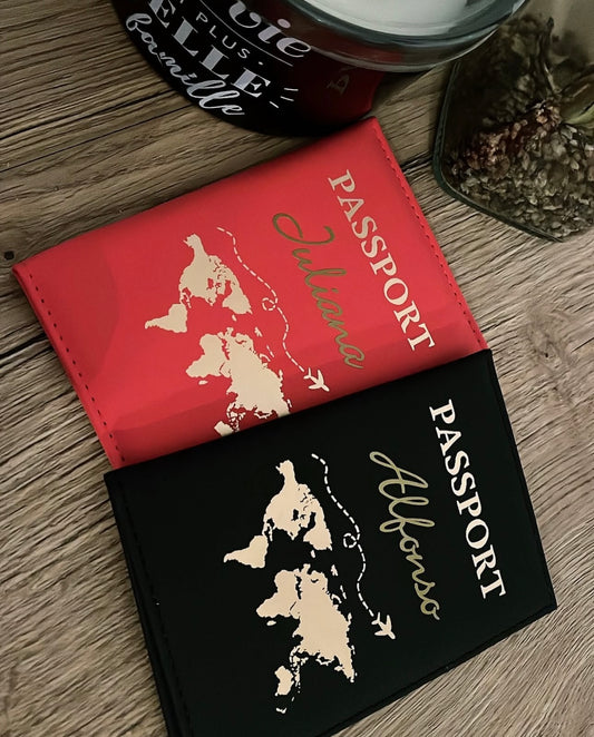 ✈️ Protège-passeport personnalisé – Élégance & Voyage