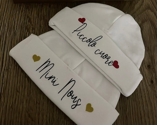 🍼 Bonnet Bébé Personnalisé – Texte au choix