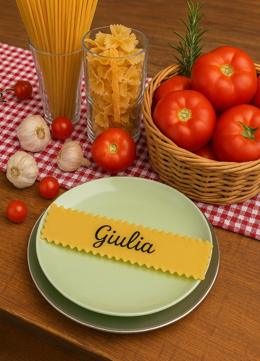Marque-place personnalisé - Édition "Pasta Chic"