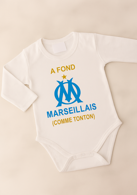 Body bébé " À fond Marseillais" personnalisé ( Livraison 3 à 5 jours )