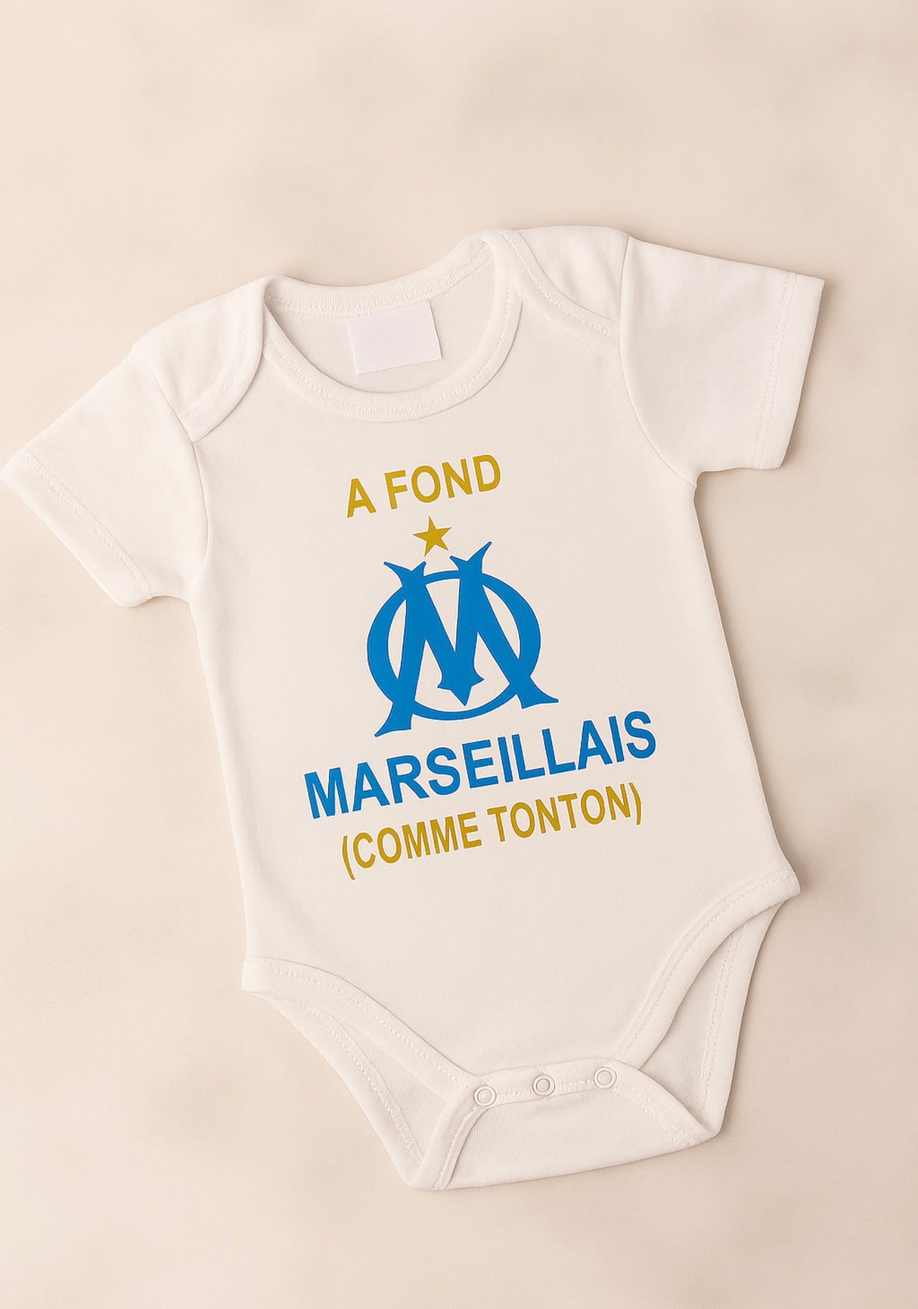 Body bébé " À fond Marseillais" personnalisé ( Livraison 3 à 5 jours )