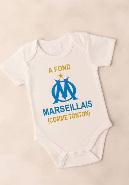 Body bébé " À fond Marseillais" personnalisé ( Livraison 3 à 5 jours )